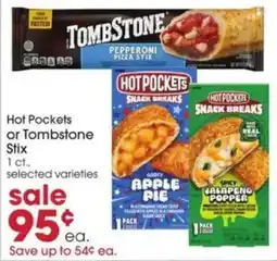 Giant Eagle Hot Pockets or Tombstone Stix offer