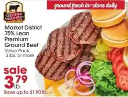 Giant Eagle Market District Premium Ground Beef offer