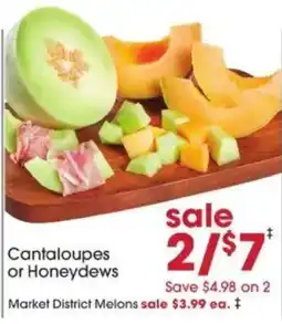 Giant Eagle Cantaloupes or Honeydews offer