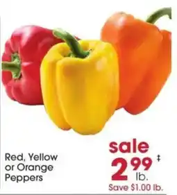 Giant Eagle Red, Yellow or Orange Peppers offer