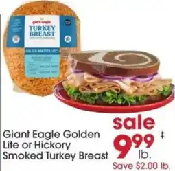Giant Eagle Giant Eagle Golden Lite or Hickory Smoked Turkey Breast offer