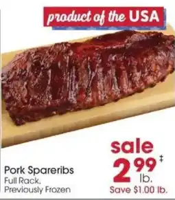 Giant Eagle Pork Spareribs offer