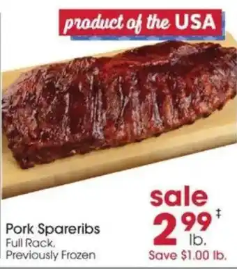 Giant Eagle Pork Spareribs offer