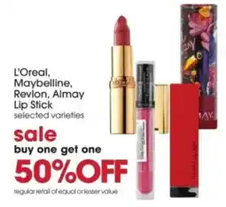 Giant Eagle L'Oreal, Maybelline, Revlon, Almay Lip Stick offer