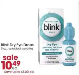 Giant Eagle Blink Dry Eye Drops offer