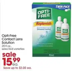 Giant Eagle Opti-Free Contact Lens Solution offer