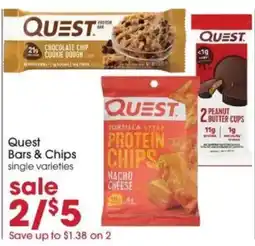 Giant Eagle Quest Bars & Chips single varieties offer