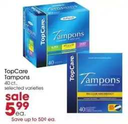Giant Eagle TopCare Tampons offer