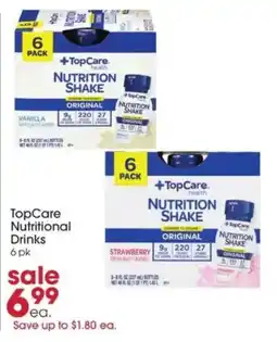 Giant Eagle TopCare Nutritional Drinks offer
