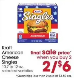 Giant Eagle Kraft American Cheese Singles offer