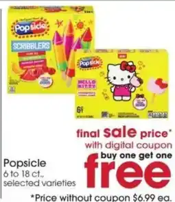 Giant Eagle Popsicle offer