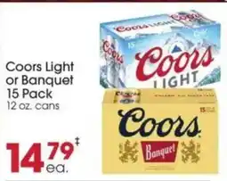 Giant Eagle Coors Light or Banquet offer