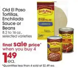 Giant Eagle Old El Paso Tortillas, Enchilada Sauce or Beans offer
