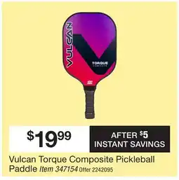 BJ’s Vulcan Torque Composite Pickleball Paddle Item offer