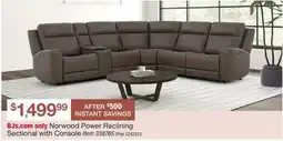 BJ’s Norwood Power Reclining Sectional with Console offer