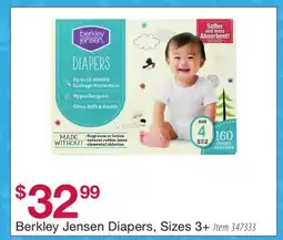 BJ’s Berkley Jensen Diapers, Sizes 3+ offer
