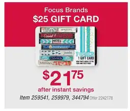BJ’s GIFT CARD offer