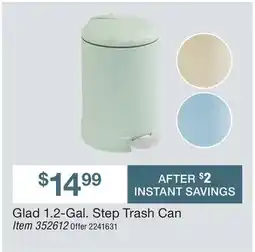 BJ’s Glad 1.2-Gal. Step Trash Can offer