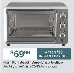 BJ’s Hamilton Beach Sure-Crisp 6-Slice Air Fry Oven offer