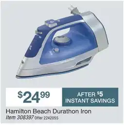 BJ’s Hamilton Beach Durathon Iron Item offer