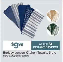 BJ’s Berkley Jensen Kitchen Towels offer