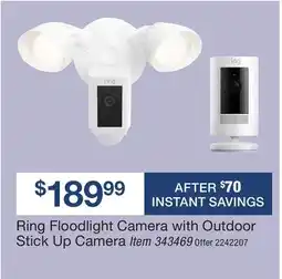 BJ’s Ring Floodlight Camera with Outdoor Stick Up Camera offer