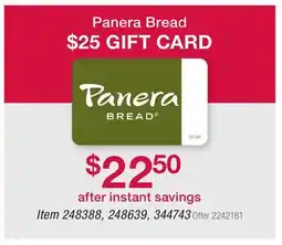 BJ’s Panera Bread offer
