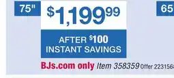 BJ’s LG QNED84B 4K Mini LED Smart TV offer