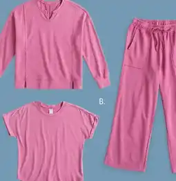 BJ’s RBX Active Women's Mineral Wash V-Neck Crew, T-shirt OR Wide Leg Knit Pants offer