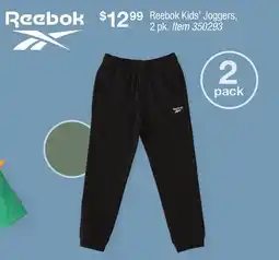 BJ’s Reebok Kids' Joggers, 2 pk offer