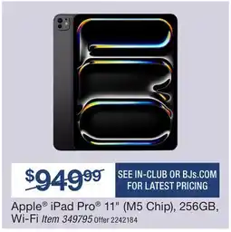 BJ’s Apple iPad Pro 11 (M5 Chip), 256GB, Wi-Fi offer