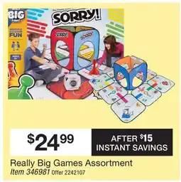 BJ’s Really Big Games Assortment offer