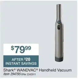 BJ’s Shark WANDVAC Handheld Vacuum Item offer