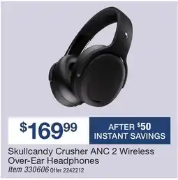 BJ’s Skullcandy Crusher ANC 2 Wireless Over-Ear Headphones offer