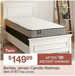 BJ’s Berkley Jensen Camille Mattress offer