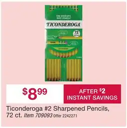 BJ’s Ticonderoga #2 Sharpened Pencils, 72 ct offer