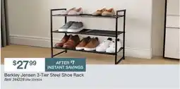 BJ’s Berkley Jensen 3-Tier Steel Shoe Rack Item offer