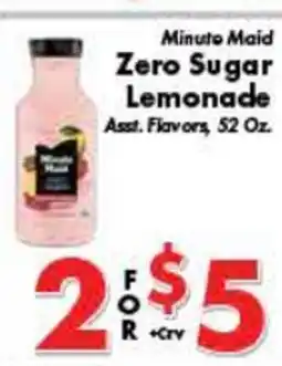 Valley Marketplace Minute Maid Zero Sugar Lemonade offer