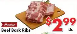Valley Marketplace Beef Back Ribs offer
