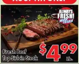 Valley Marketplace Fresh Beef Top Sirloin Steak offer