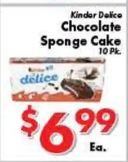 Valley Marketplace Kinder Delice Chocolate Sponge Cake offer