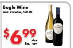 Valley Marketplace Bogle Wine offer
