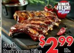 Valley Marketplace Fresh Pork Spare Ribs offer