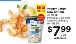 Ralphs Kroger Large Raw Shrimp offer