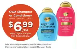 Ralphs OGX Shampoo or Conditioner offer