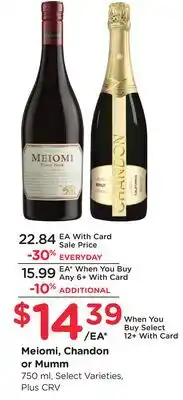 Ralphs Meiomi, Chandon or Mumm offer