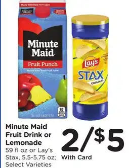 Ralphs Minute Maid Fruit Drink or Lemonade offer