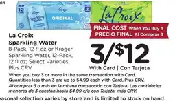 Ralphs La Croix Sparkling Water offer