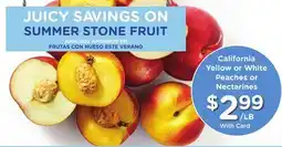 Ralphs California Yellow or White Peaches or Nectarines offer