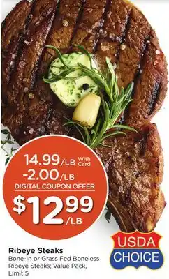Ralphs Ribeye Steaks offer